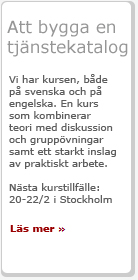 Att bygga tjänstekatalog, ny kurs på BiTA Att bygga tjänstekatalog, ny kurs på BiTA