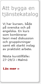 Att bygga tjänstekatalog, ny kurs på BiTA Att bygga tjänstekatalog, ny kurs på BiTA